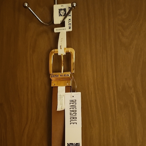 Anne Klein Dual-Tone Black and Gold Belt - Picture 3 of 4